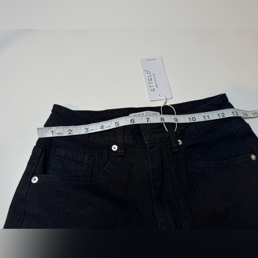 ETTELO Jeans High Waisted Straight Leg Loose Stretchy. Size:2 - Picture 12 of 16